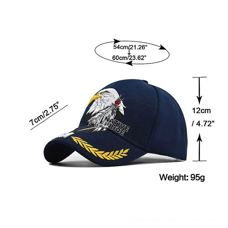 Gothic eagle baseball cap size specification chart 54-60cm head circumference measurements
