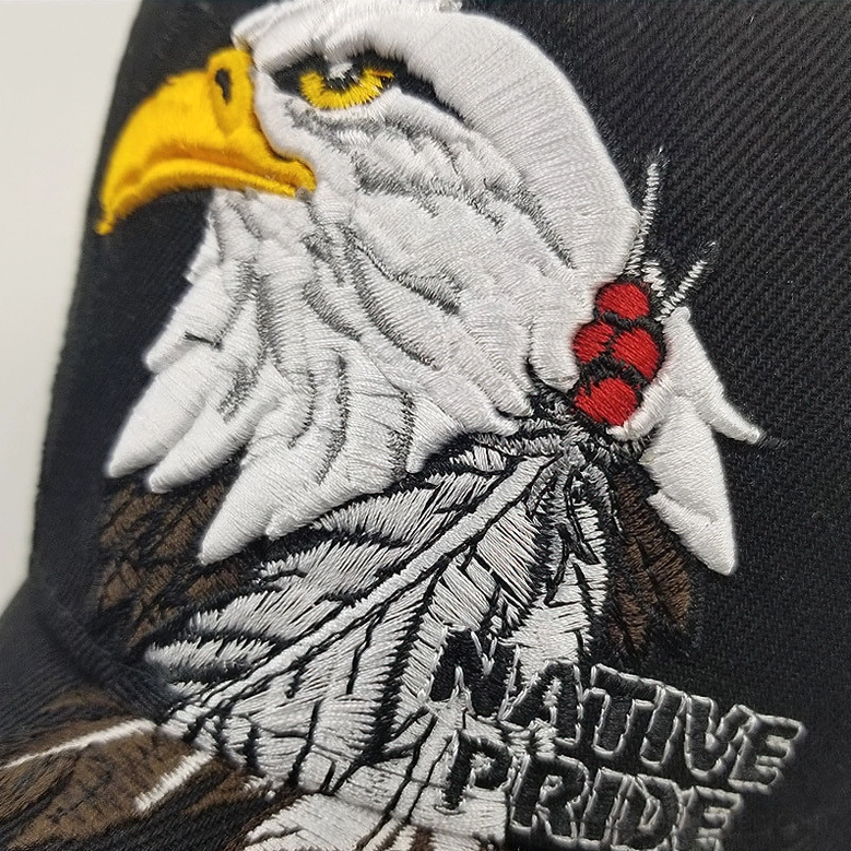 Dark alternative fashion gothic eagle cap styled with goth aesthetic outfit coordination