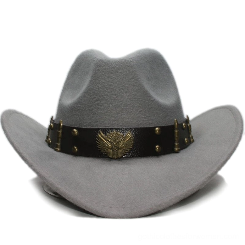 Gothic wool fedora hat sizing guide and measurement reference for head circumference