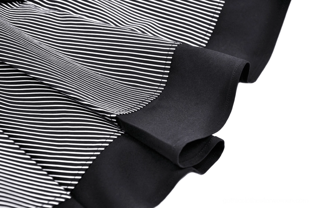 Gothic steampunk dress construction detail - fabric quality and seam detail
